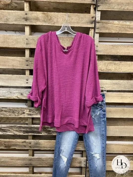Autumn Waffle Weave Soft&Stretchy Sweater for Women