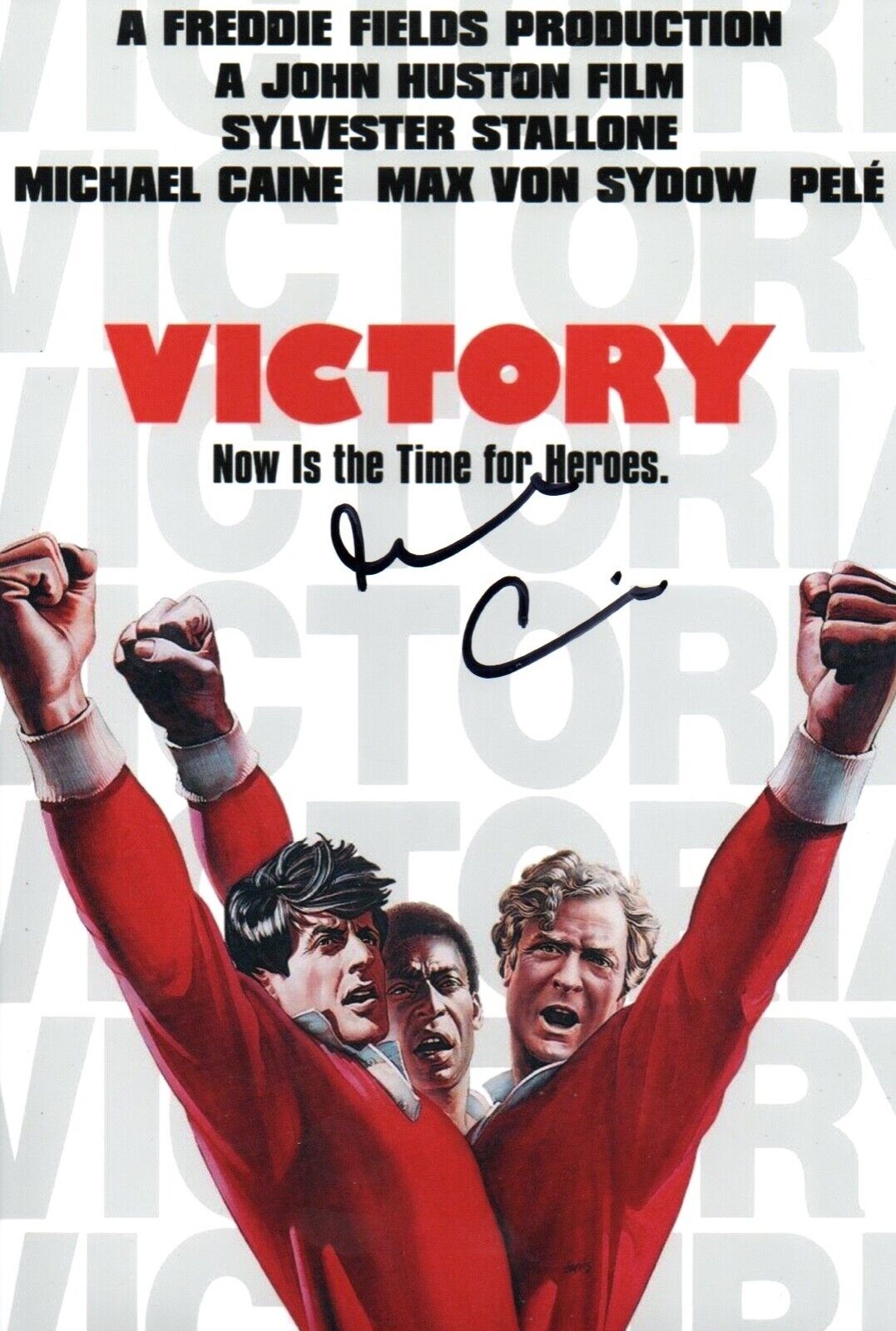 Michael Caine Signed 12x8 Photo Poster painting Escape To Victory Autograph