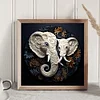 Diamond Painting -5D Full Round Drill White Elephant Relief