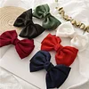 10PCS Lovely Bowknot Linen Ribbon Hair Clip