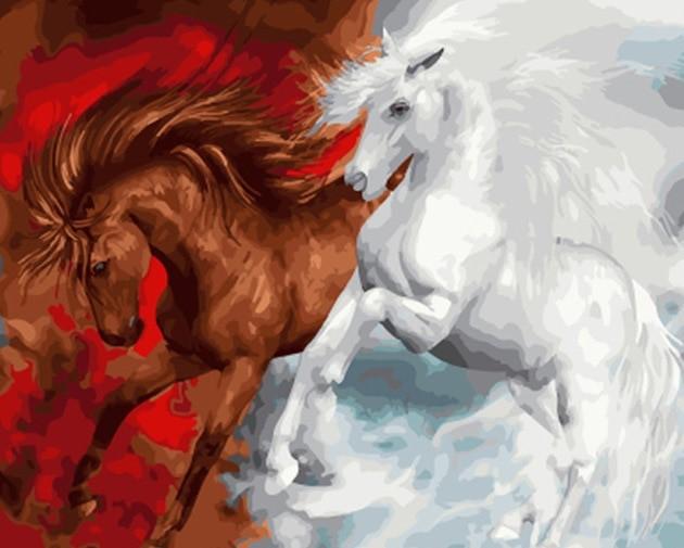 

good vs evil Horse – Paint By Numbers - 40*50CM, 501 Original