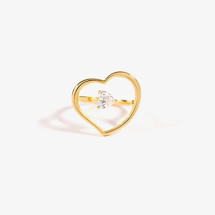 For Granddaughter - Always Keep Me In Your Heart Diamond Heart Ring