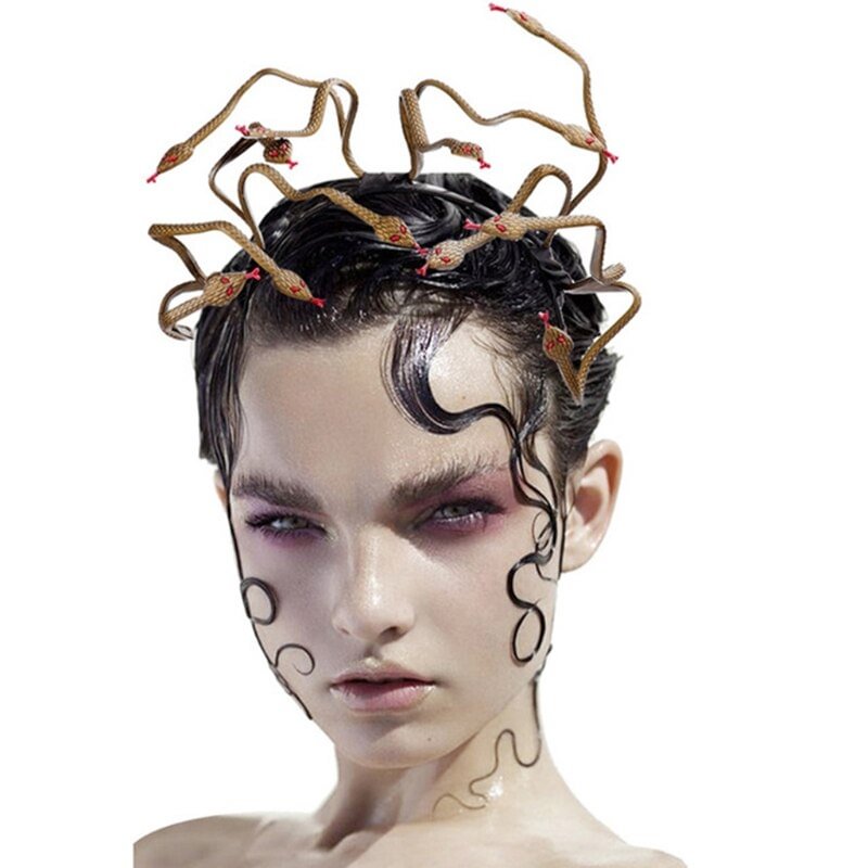 Medusa Headpiece Snake Halloween Costume Headband-elleschic