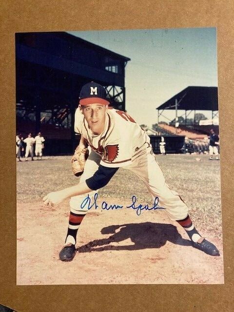 Warren Spahn Braves Boldly Signed Signed 8x10 Photo Poster painting with COA