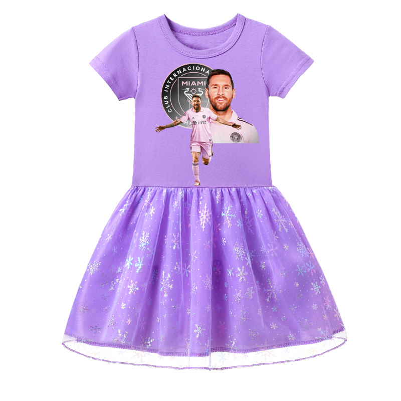 Mayoulove Messi Kids Dress for Boys  Girls - Stylish Soccer Theme Outfit for Young Fans-Mayoulove