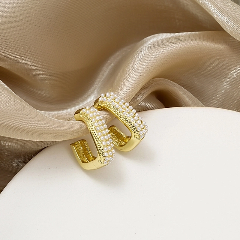 1 Pair Minimalist Classic Style Round Beaded Imitation Pearl Earrings Ear Studs