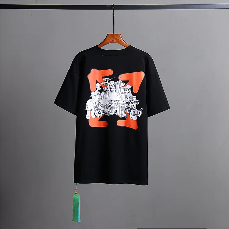 Off White T Shirt Summer Printed Large Size Men's and Women's Short Sleeve Casual Fashionable Owt