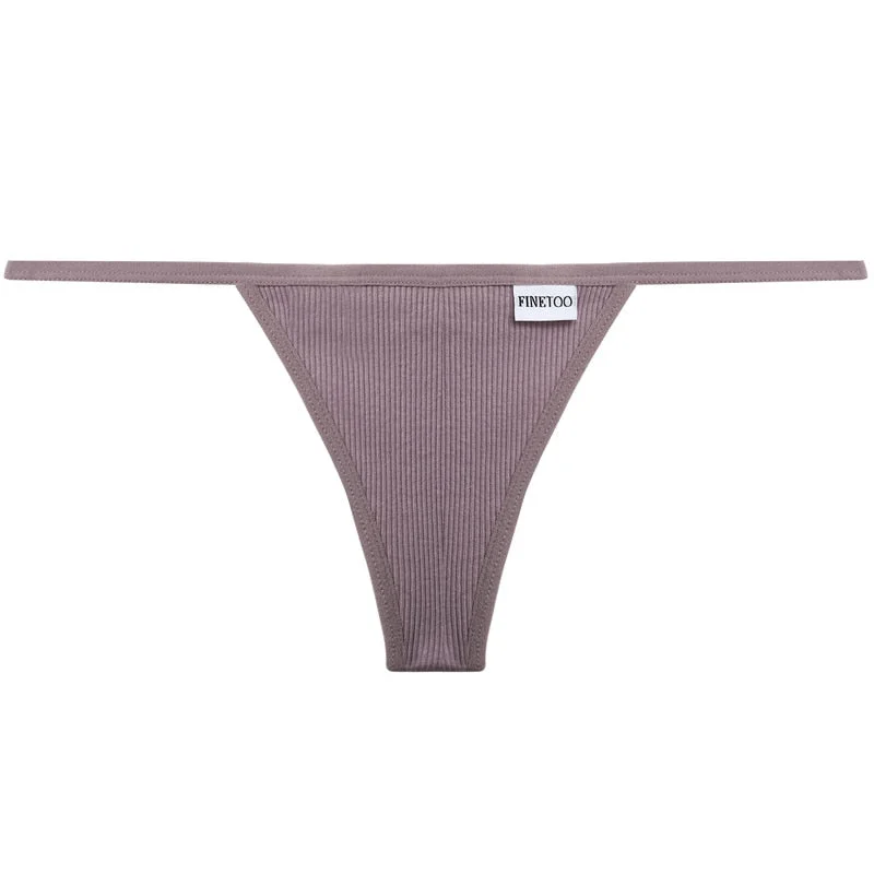 FINETOO Sexy Low-Rise Thongs for Women Female Cotton Panties Ladies Comfortable T-Back G-String Girl M-XL Intimates Lingerie New