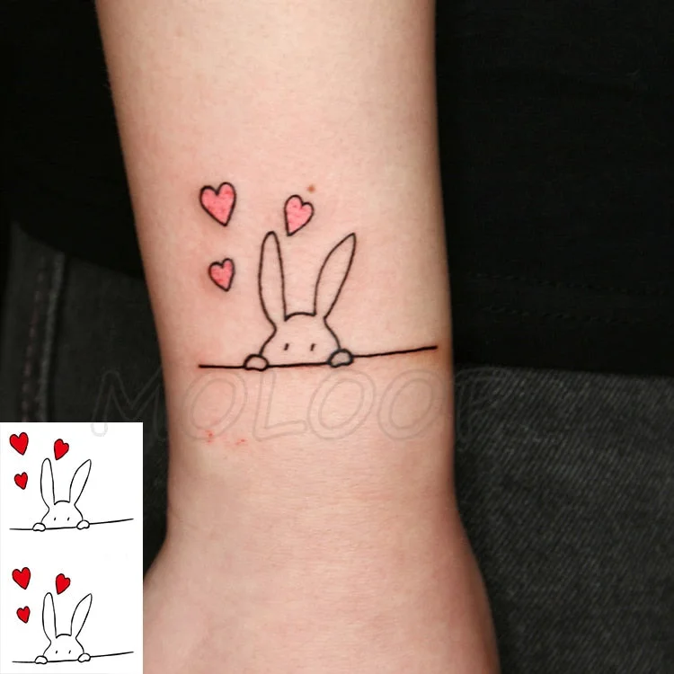 Holding Hands In Love Stickers Hand Heart Tattoo Body Art Makeup Waterproof Temporary Women and Men Fake Tatoo