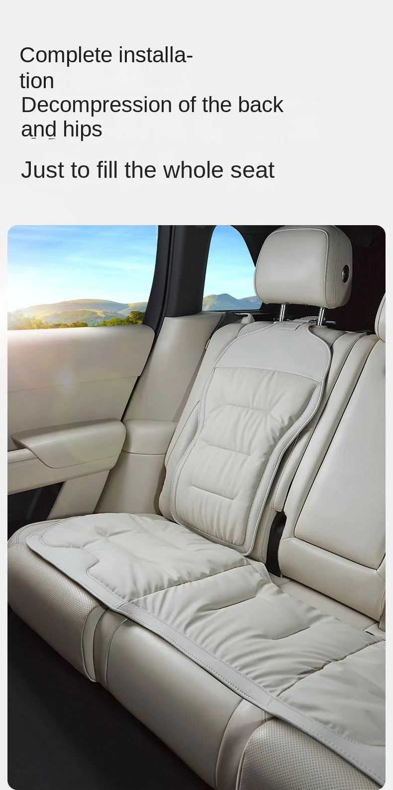 Car custom designed all-season seat cushions