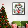 Flowers and White Bear - Crystal Rhinestone Diamond Painting