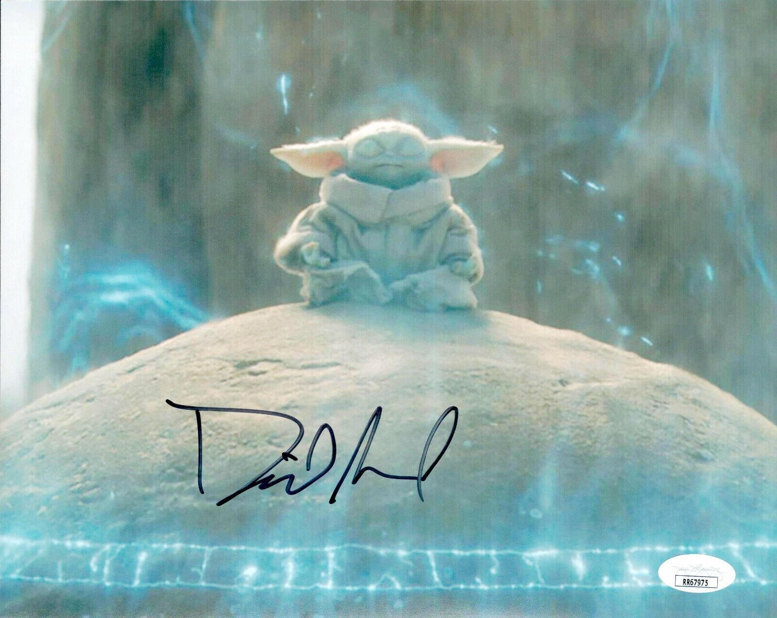 DAVID ACORD Signed 8x10 Mandalorian BABY YODA GROGU Photo Poster painting Autograph JSA COA