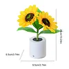 Shimmering Sunflower Lamp Rechargeable Sunflowers Flower Lamp Sunflower Night Light for Mom Wife Friends Girlfriend Teacher Grandma