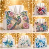 DIY PU Diamond Painting Tissue Box Kit Desktop Tissue Holder with Rhinestone Diamond Desk Decorative Tissue Box for Adults Desktop Storage Organizer