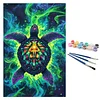 (US Only)Paint By Numbers Kit On Canvas DIY Oil Art Sea Turtles Picture Home Decor40x60cm