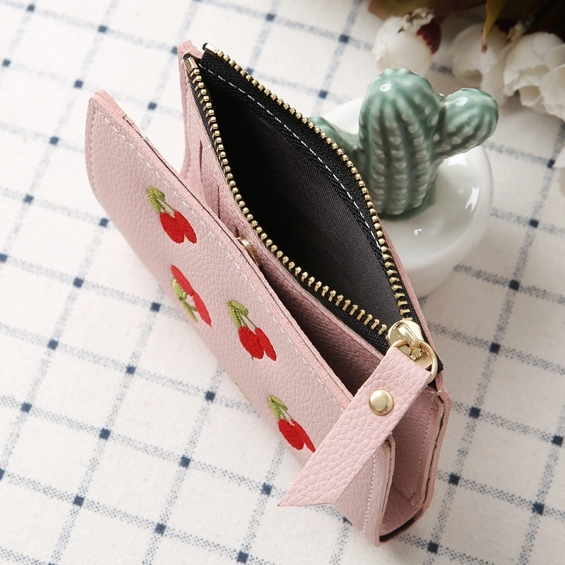 Women’s Flower Pu Leather Zipper Wallets