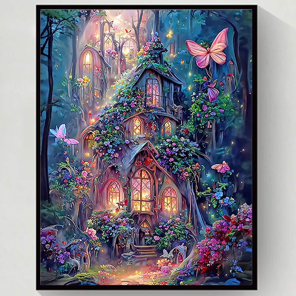 Diamond Painting - Full Round Drill - Flower House(30*40cm)