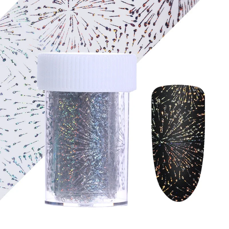 Colorful Floral Nail Foils Marble Series Pink Blue Foils Paper Nail Art Transfer Sticker Slider Decals Nail Art Decoration