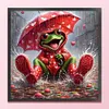 Frog Umbrella-11CT Stamped Cross Stitch 40*40cm/15.75*15.75in tapestrymarket
