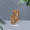 Fleur hibou-acrylique diamant ornement de bureau
