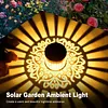 Solar Fence Lights Mandala Theme Waterproof Metal Solar Powered Deck Step Stair Lights for Garden Post Patio Decor Gifts for Women Mom