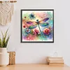 Diamond Painting-DIY Full Round Drill Flowers Dragonfly