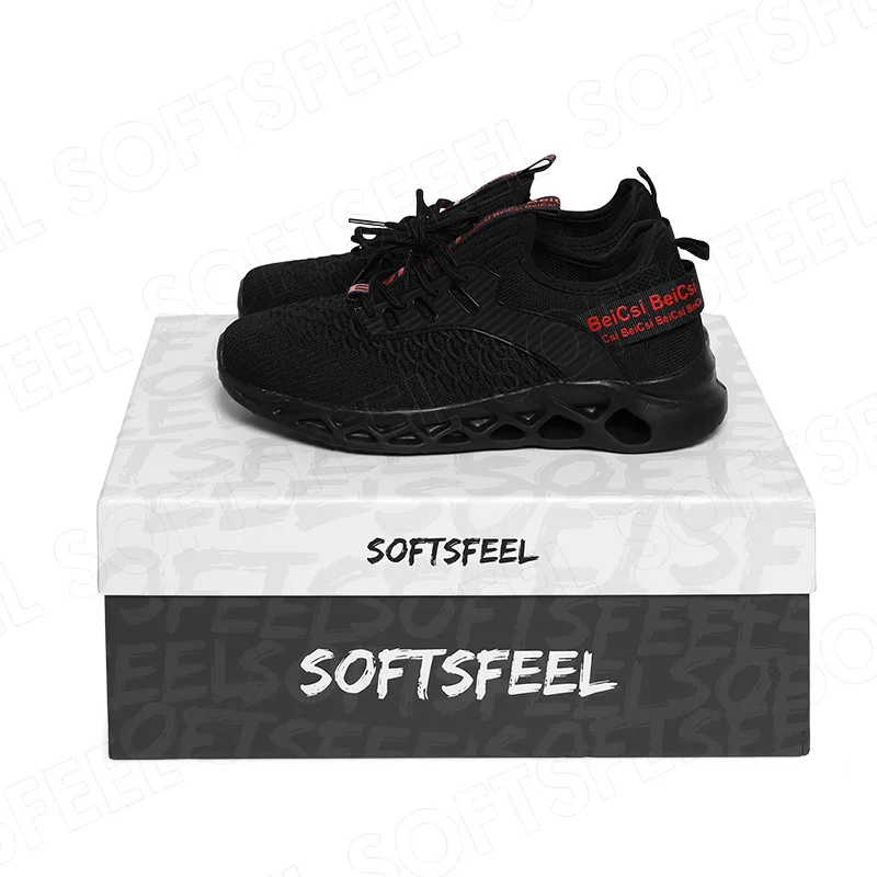 Softsfeel Women's Pain Free Perfect Walking Shoes - Black Red