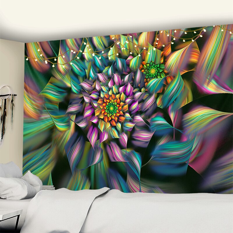 

Wall Tapestry - Indian Mandala Colorful Flower-150*130cm, 501 Original