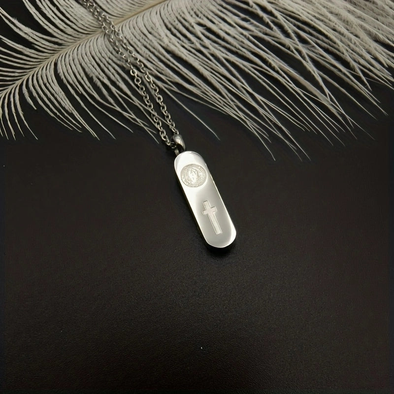 Vacation Classic Style Cross 201 Stainless Steel Men's Pendant Necklace