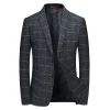 Men's Plaid Business Casual Woolen Blazer