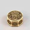 Ten-Sided Rotating Brass Rubik's Cube, Metal Collectibles, Ornaments, Exquisite Character Feng Shui Statues, Can Be Used As A Birthday Gift For Father Friends
