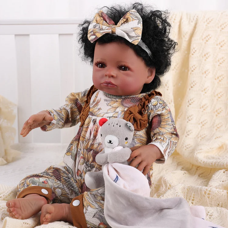Babeside Quiet Reborn Baby Laney 20'' African American Little Infant Girl Healing of the Heart