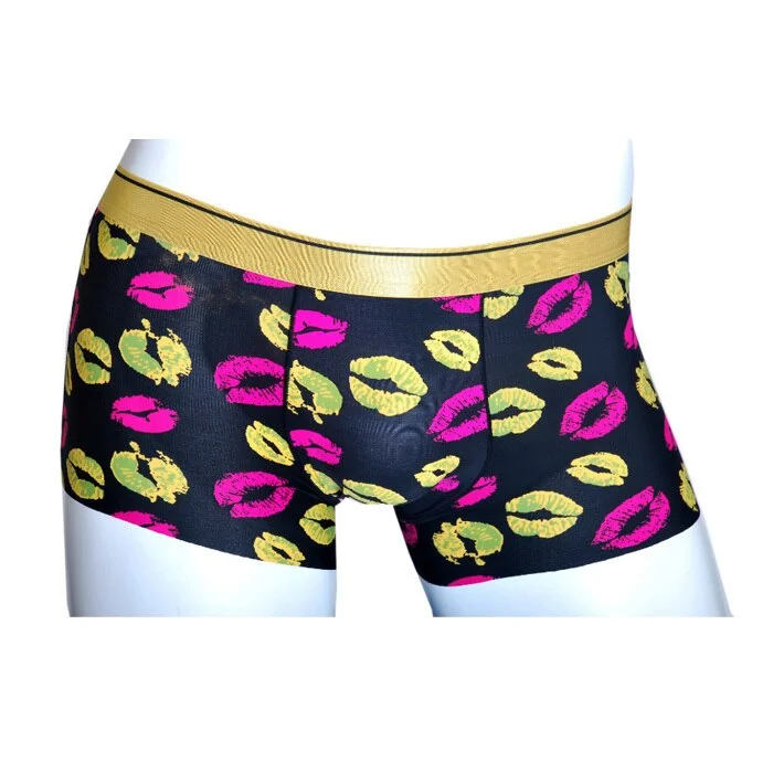 Billionm Sale brand high quality ice silk men's underwear boxer shorts sexy cuecas boxers pants underpants men gay panties leopard XL