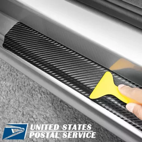 Dronehint For Auto Parts Accessories Carbon Fiber Vinyl Car Stickers Door Sill Protector (For: Land Rover) Parts