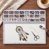 Felt Beading Mat Alphabet Scale Beading Mat with Measurement Markings Rectangle Felt Bead Tray Non Slip Bead Crafting Storage Mats for DIY Bead Embroidery/Bracelets/Earrings (35.5x28x0..5cm) tapestrymarket