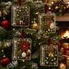 4pcs DIY Christmas Diamond Acrylic Money Box Pendant