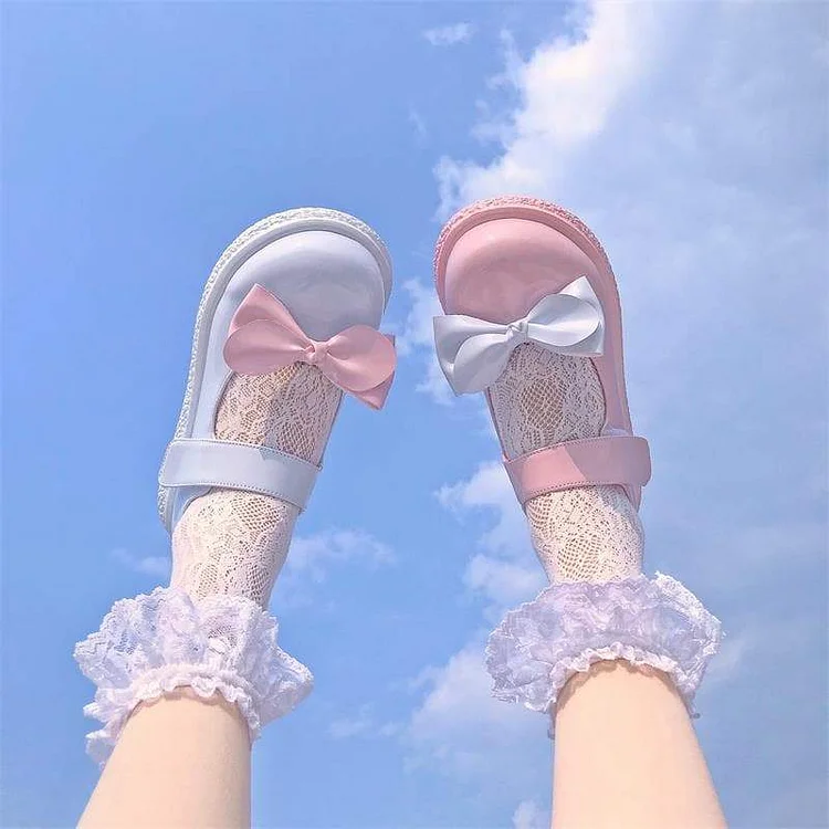5 Styles Lolita Bow Cute JK Pastel Kawaii Shoes SP16260