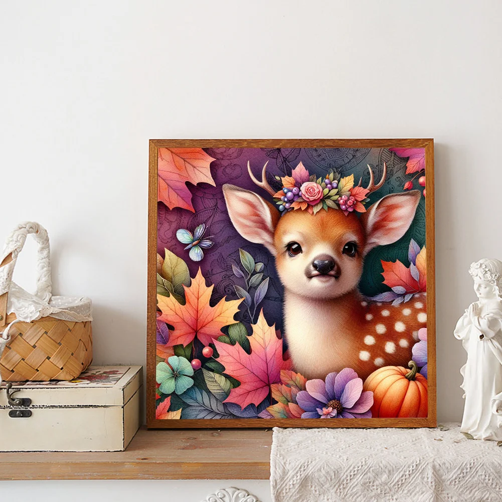 Diamond Painting - Full Round Drill - Autumn Elk(Canvas|40*40cm)