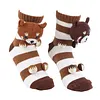 3D Knit Socks Funny Warm Cute Socks Double Layer Hand Crocheted Sock Middle Tube Socks for Autumn/Winter for Men & Women