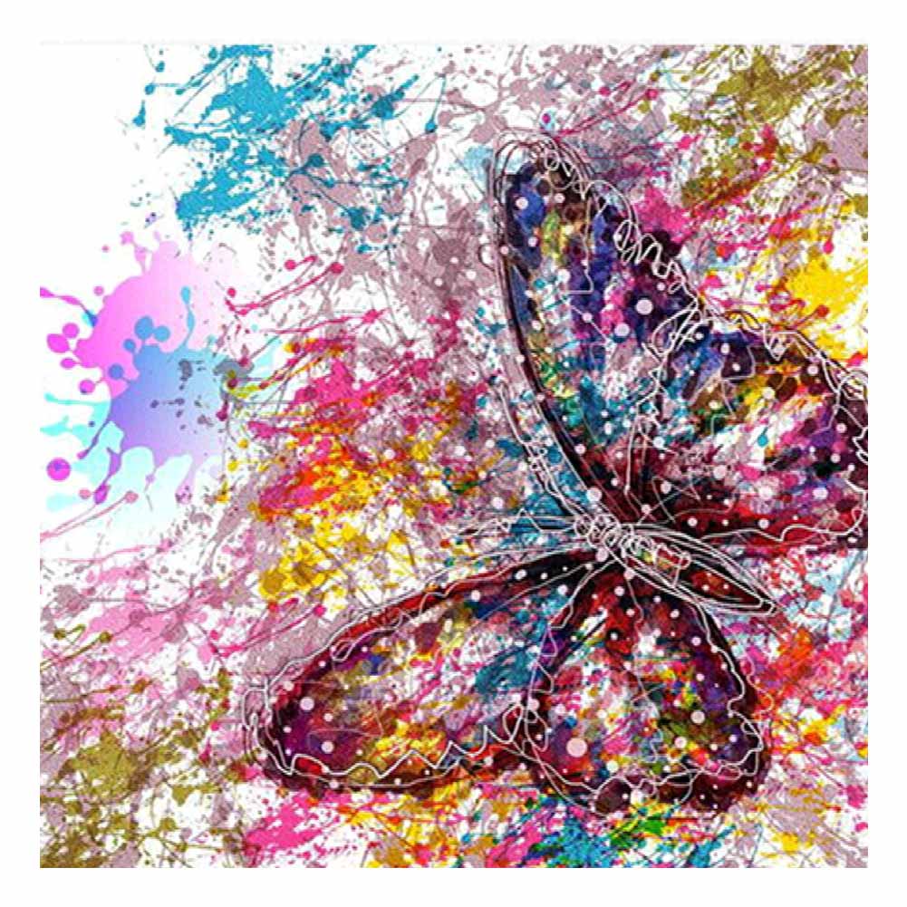 

30*30CM - Round Drill Diamond Painting - Butterfly, 501 Original