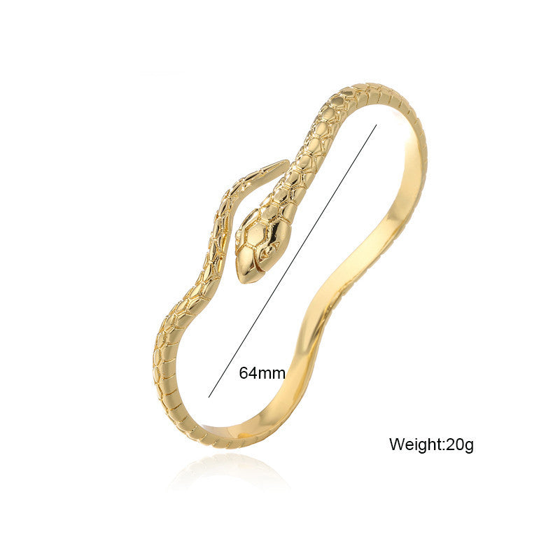 Snake Copper Inlay Bangles