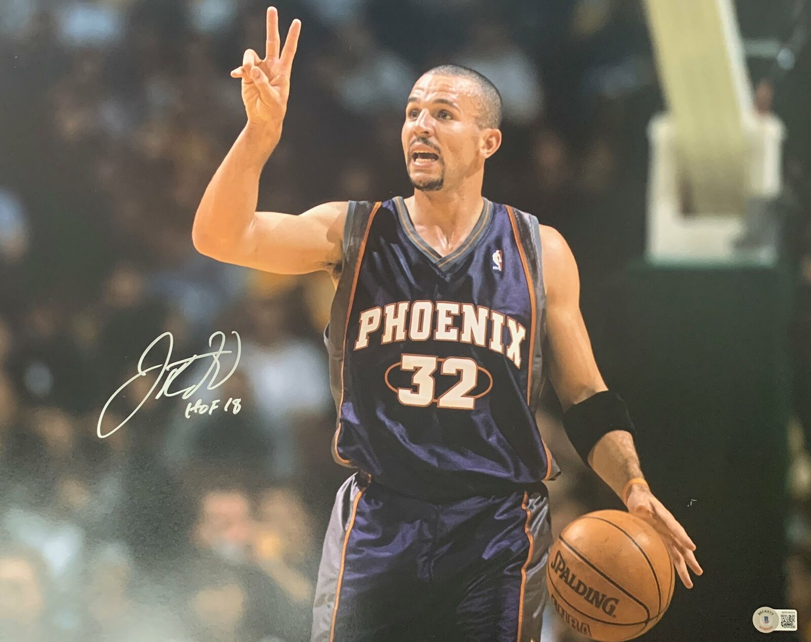 Jason Kidd Signed 16x20 Photo Poster painting NBA Phoenix Suns HOF 18 Autographed BECKETT