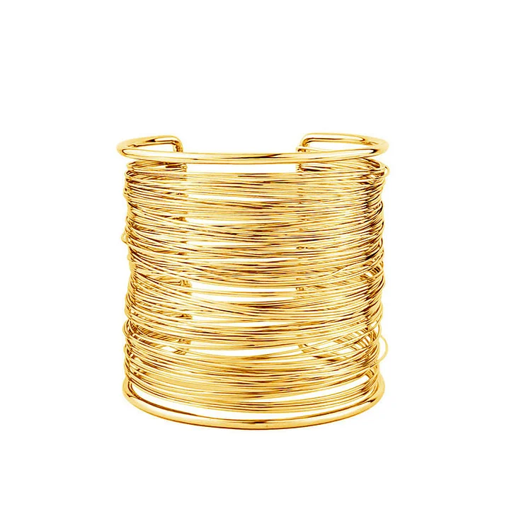 Daily Gold Wire Braid Opening Bracelets
