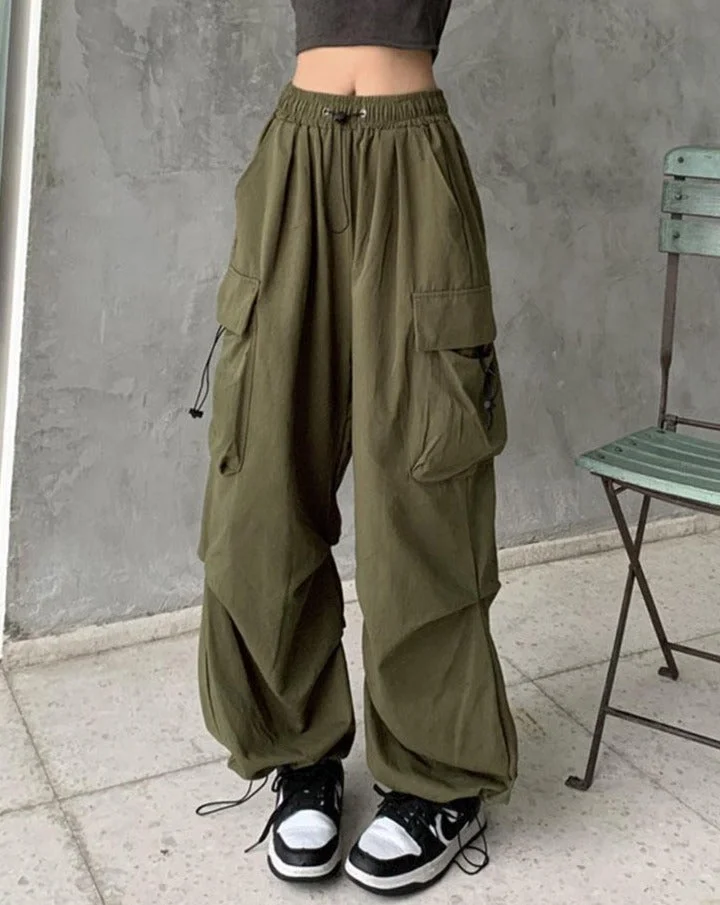 Adjustable Waist Multi Pocket Oversized Cargo Pants | boohoo