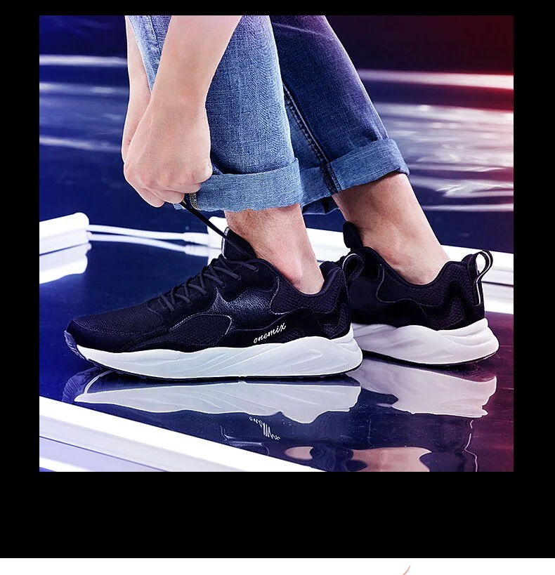 ONEMIX 2021 Men Casual Shoes Breathable Lightweight Running Sneaker Shock Absorption Jogging Shoes Male Tennis Training Footwear