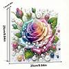 Rose-DIY-Spezialform-Bohrer, Diamantkunst, Perlen-Malset, mit Rahmen 25x25 cm Geschenk, Geschenk