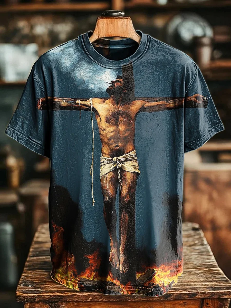 Eagerlys Vintage Be Chill Smoking Art Print T-shirt Eagerlys
