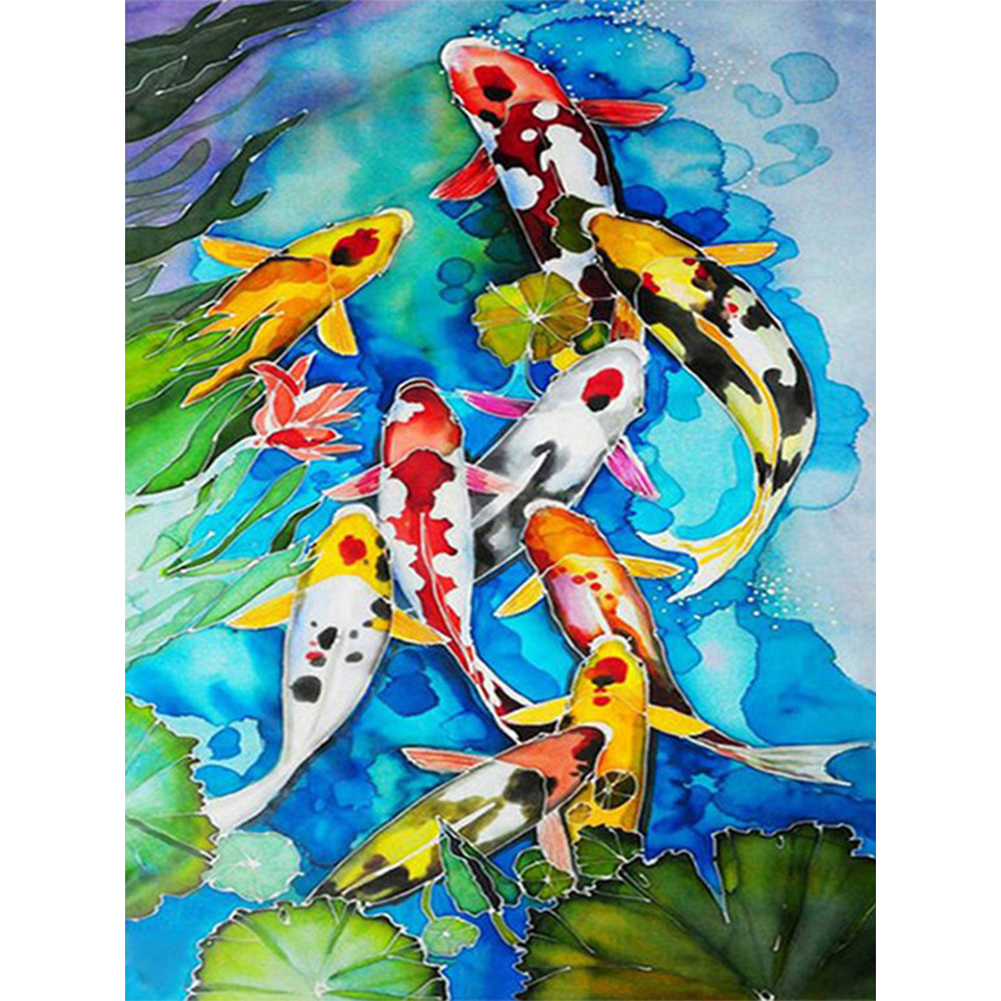 

30*40CM - Paint By Numbers - Koi In The Pond, 501 Original