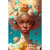 Diamond Painting -DIY Round Partial AB Drill Ice Cream Girl(45x65cm)