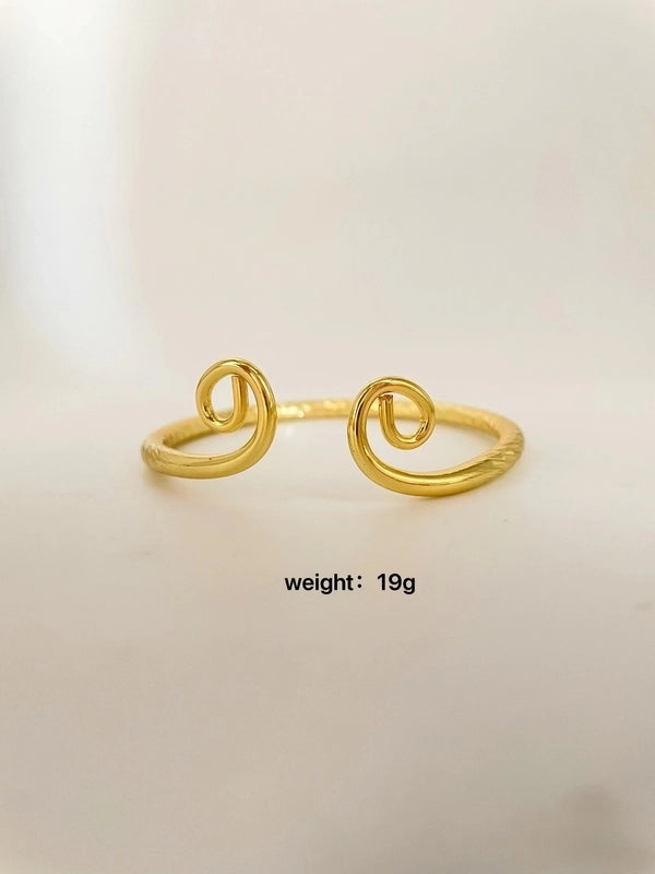 Copper Plating Geometric Bangle